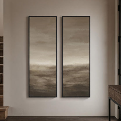 Vertical Abstract Framed Canvas Wall Art Set of 2