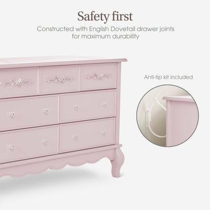 Aurora 7-Drawer Double Dresser with Elegant Detailing