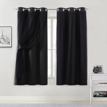 Overlay Grommet Curtains with Layered Draping