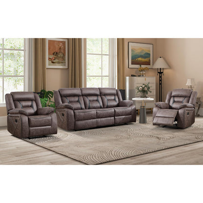 Faux Leather Reclining Living Room Furniture Set