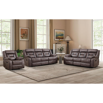 Faux Leather Reclining Living Room Furniture Set