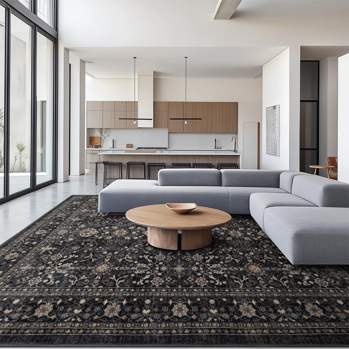 Ultra-Soft Washable Area Rug with Non-Slip Backing