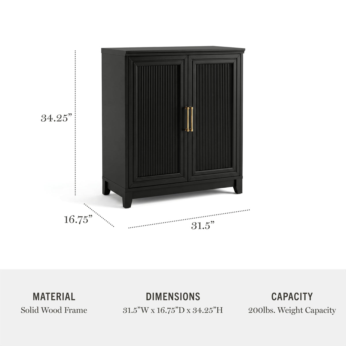 Martha Stewart Bedford Modular Fluted Storage Cabinet