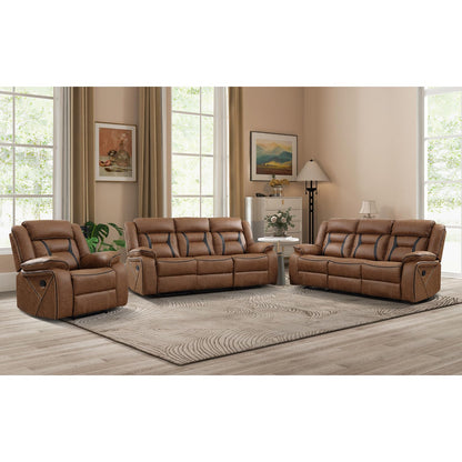 Faux Leather Reclining Living Room Furniture Set