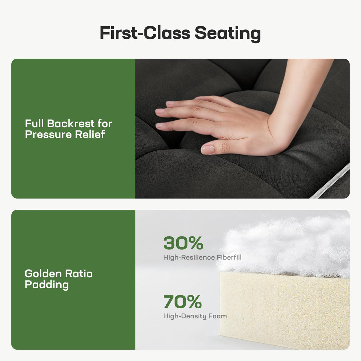 Marsail Futon Sofa Bed, Convertible Small Recliner Sleeper Sofa Bed with Adjustable Backrest