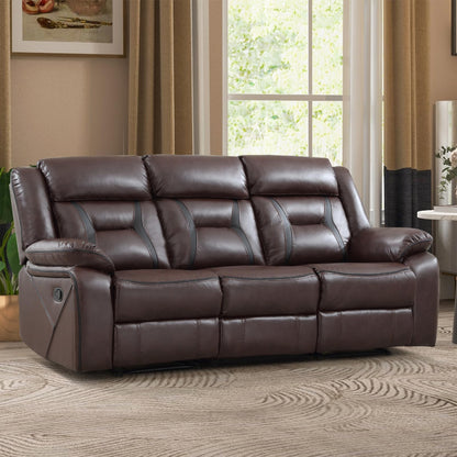 Faux Leather Reclining Living Room Furniture Set