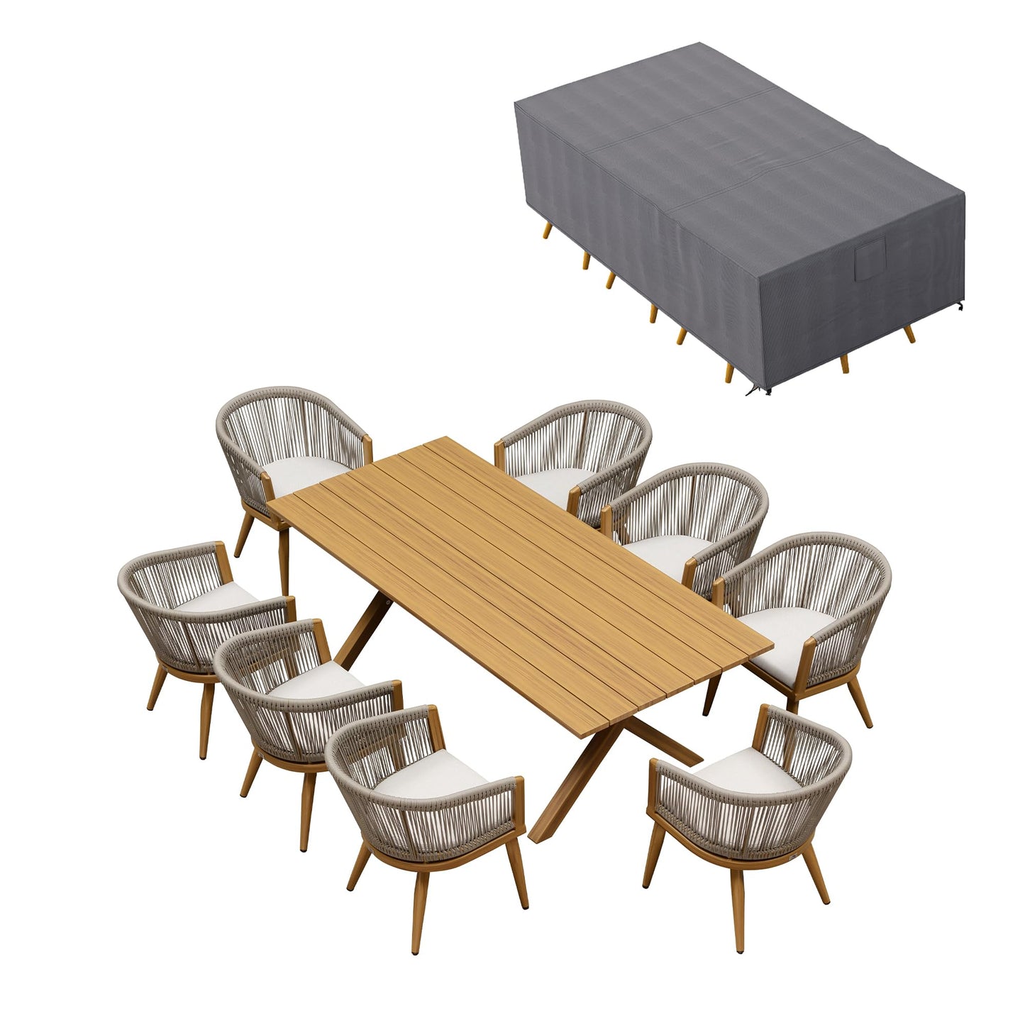 Portland Outdoor Dining Set with Modern Design