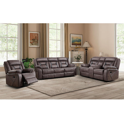 Faux Leather Reclining Living Room Furniture Set