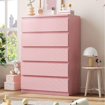 Modern 5-Drawer Bedroom Dresser with Slim Profile