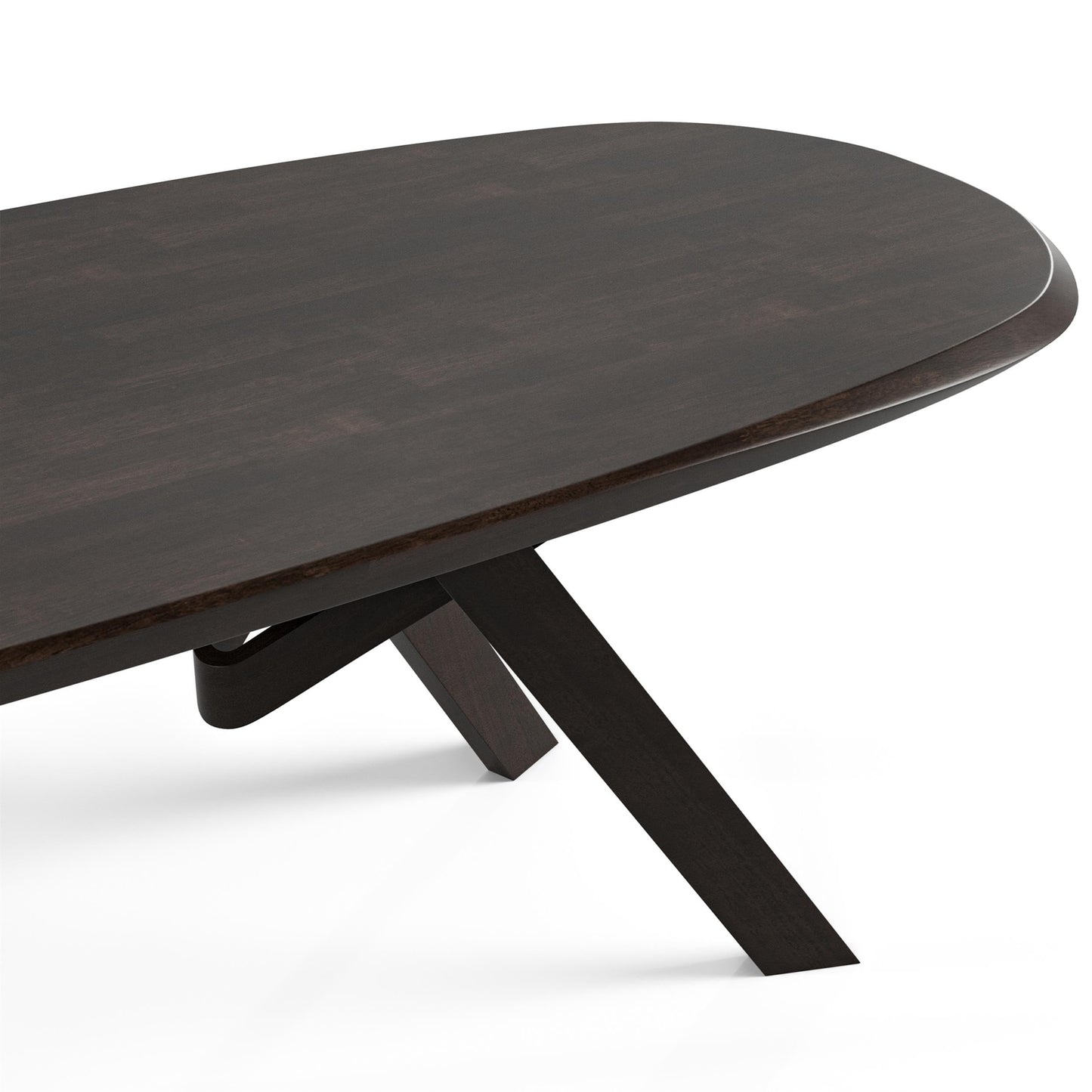 Mid-Century Solid Wood Rectangular Dining Table