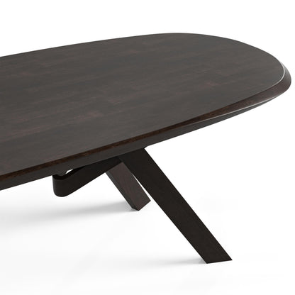 Mid-Century Solid Wood Rectangular Dining Table