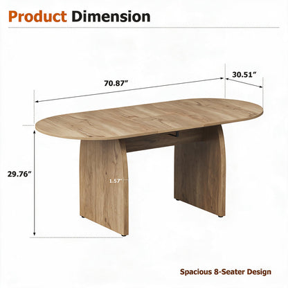 Extendable Oval Dining Table Set for 4 to 10