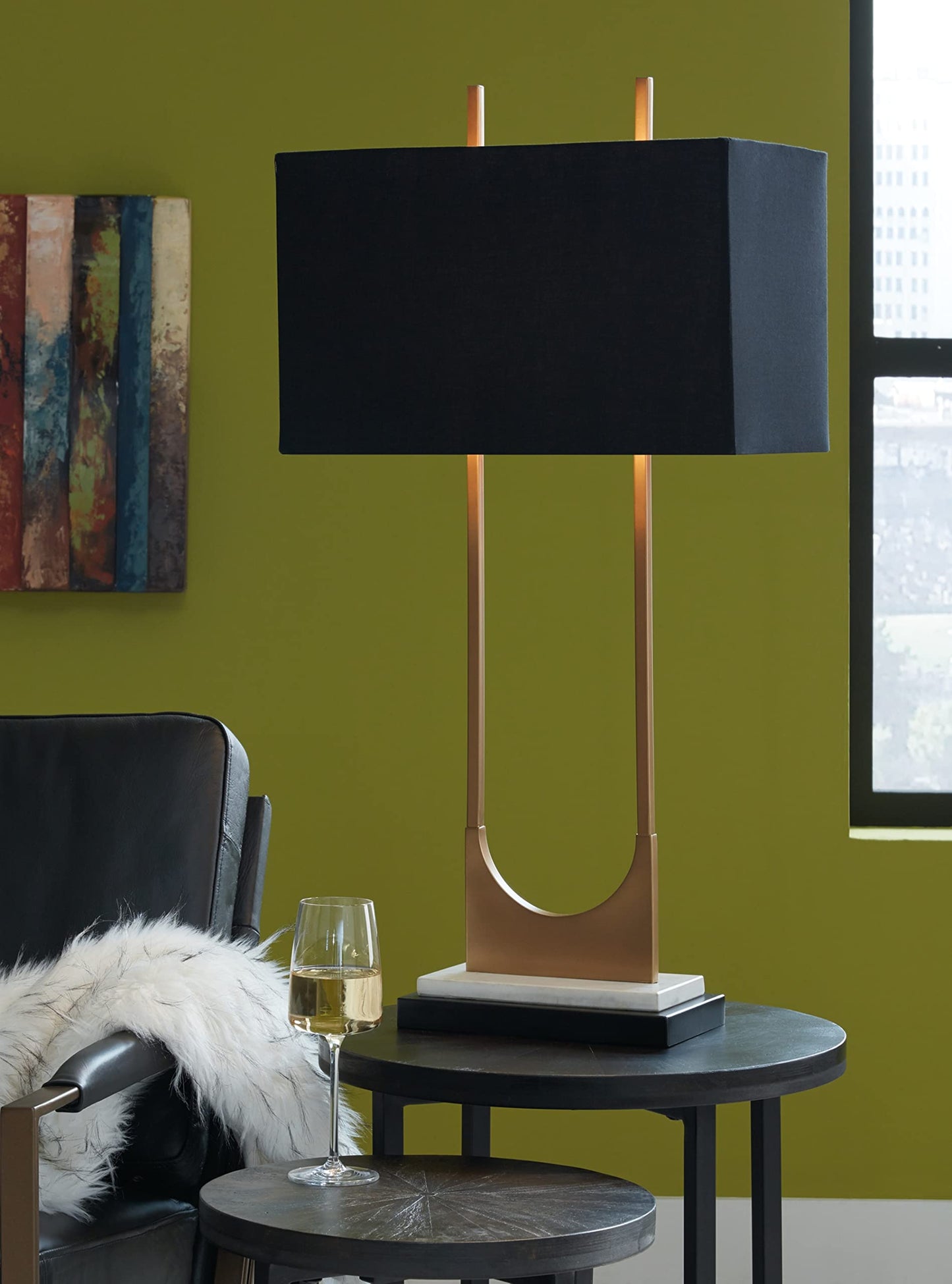 Signature Design by Ashley Contemporary Metal Table Lamp