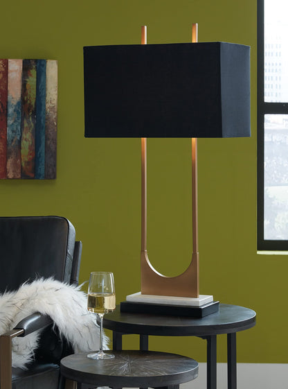 Signature Design by Ashley Contemporary Metal Table Lamp