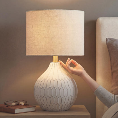 Wardmont 18-Inch Dimensional Ceramic Table Lamp