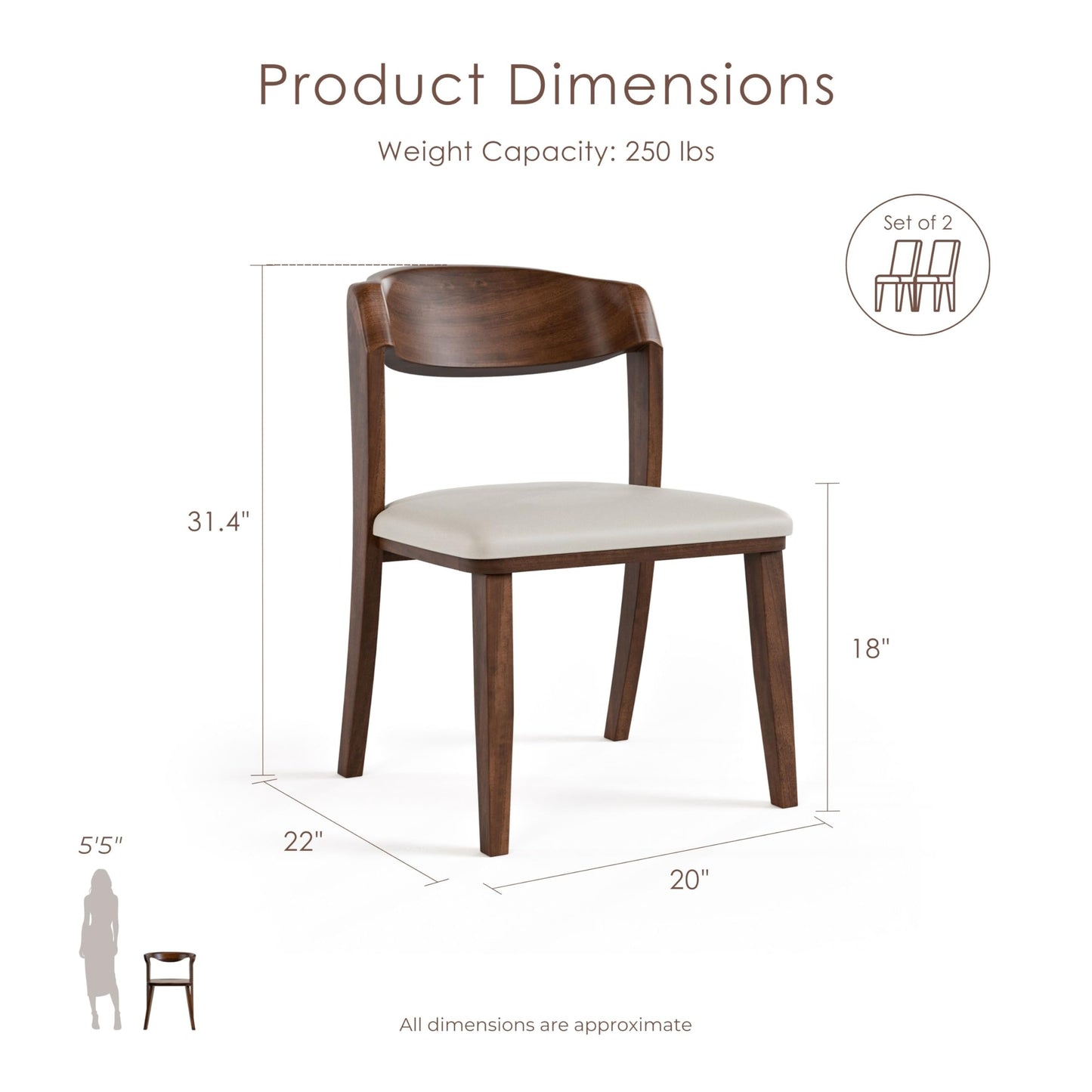 Live Edge Expandable Dining Set with Walnut Finish