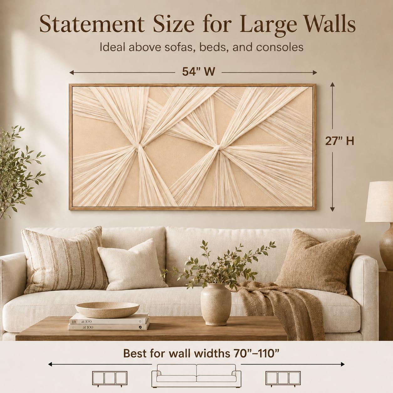 Extra Large 3D Framed Abstract Canvas Wall Art
