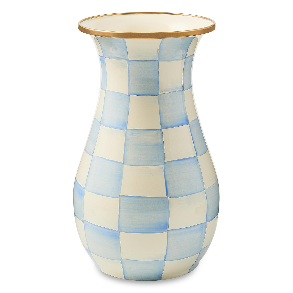 Tall Enamel Decorative Vase with Sculptural Design