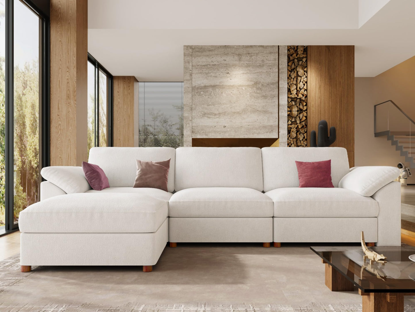 Oversized Modular L-Shaped Sectional Sofa