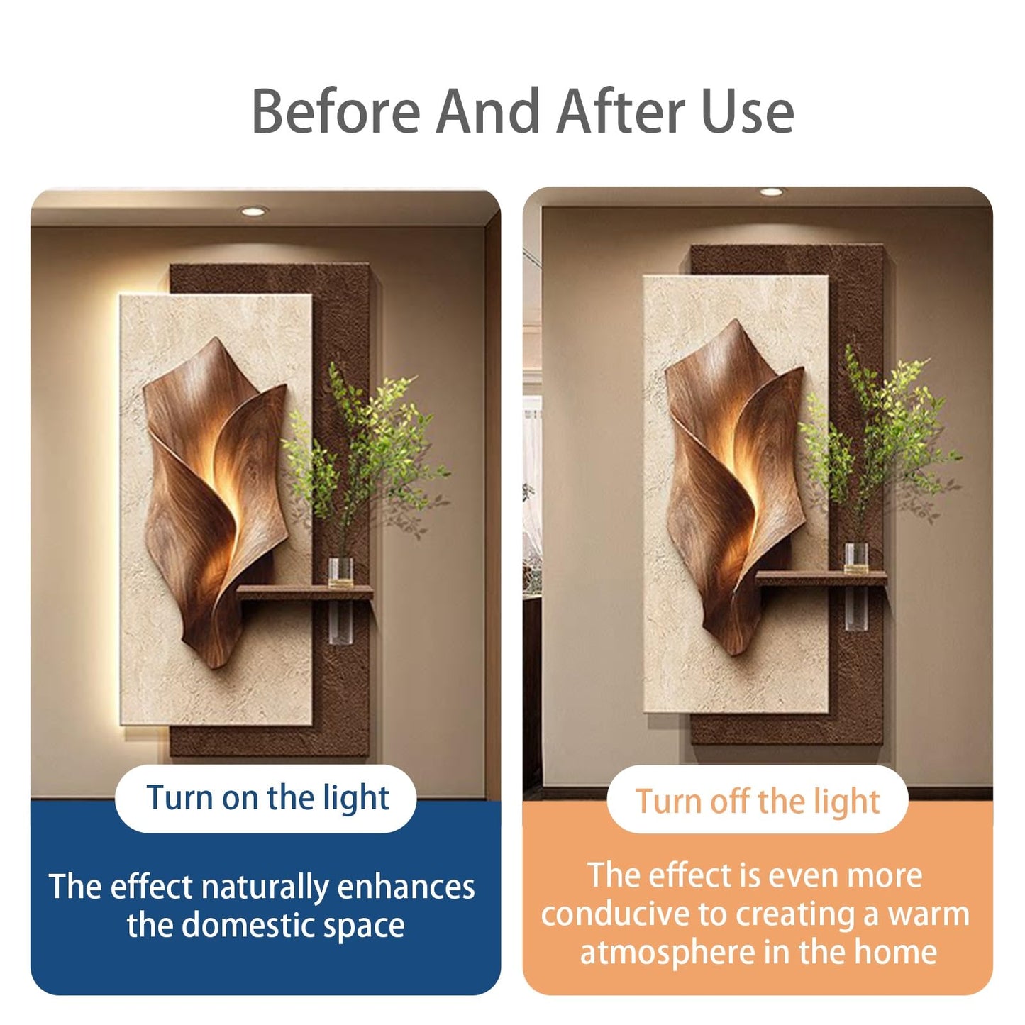 3D LED Sandstone Wall Art with Remote Control