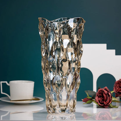 Thick Glass Flower Vase for Table Centerpieces