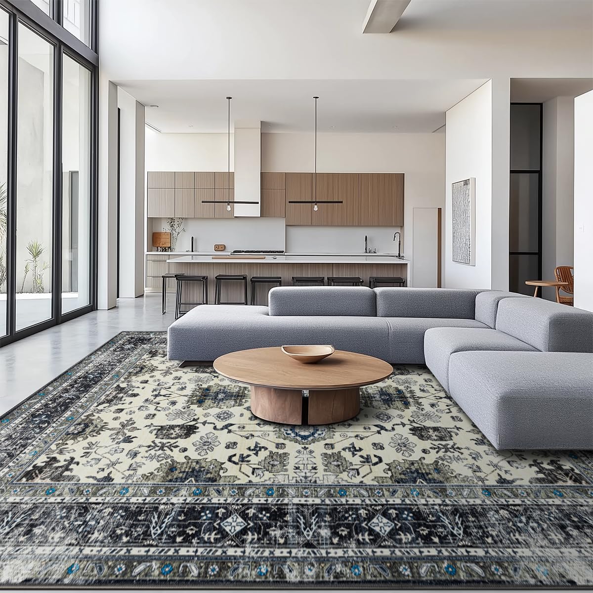 Ultra-Soft Washable Area Rug with Non-Slip Backing