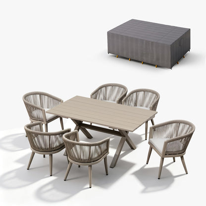 Portland Outdoor Dining Set with Modern Design