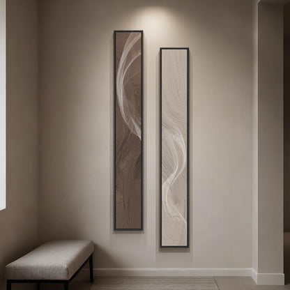 Vertical Abstract Framed Canvas Wall Art Set of 2