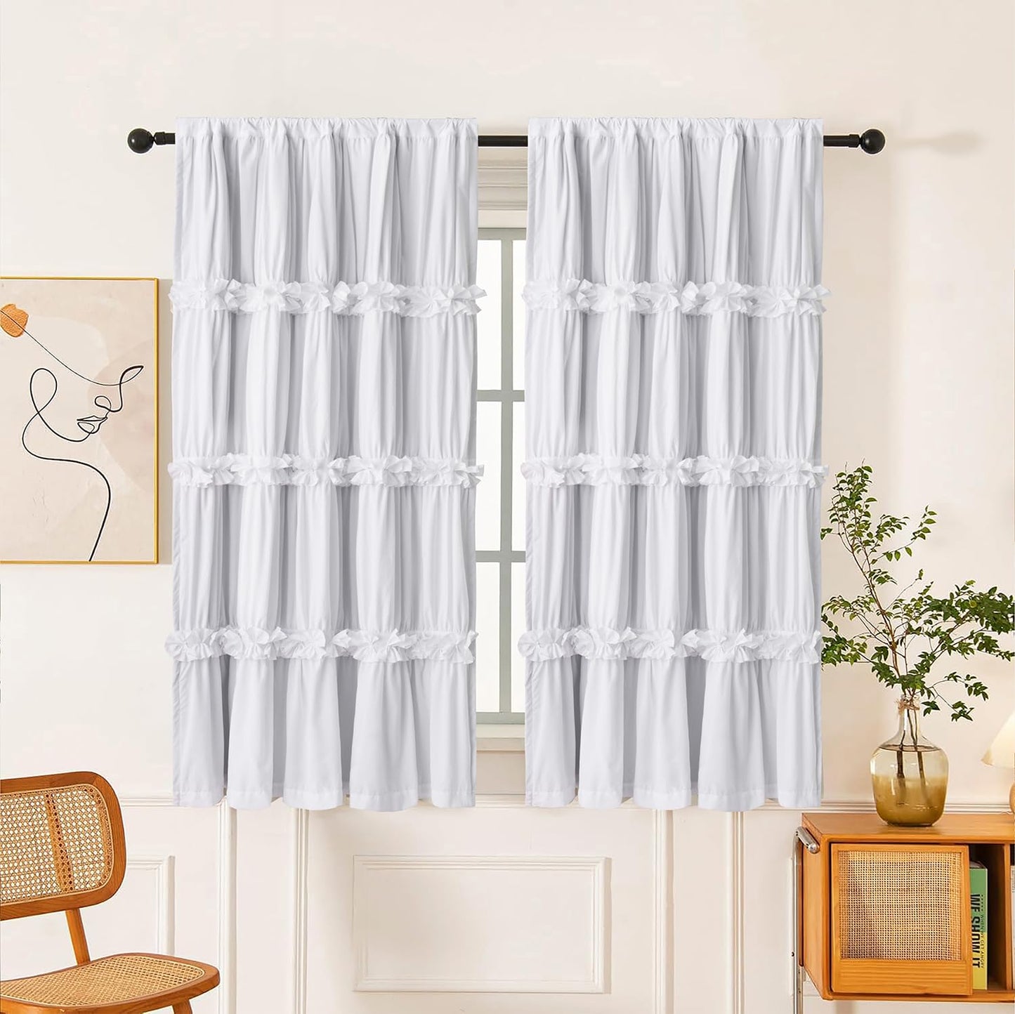 Thermal Blackout Curtains with Handmade Bow Ties