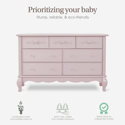 Aurora 7-Drawer Double Dresser with Elegant Detailing