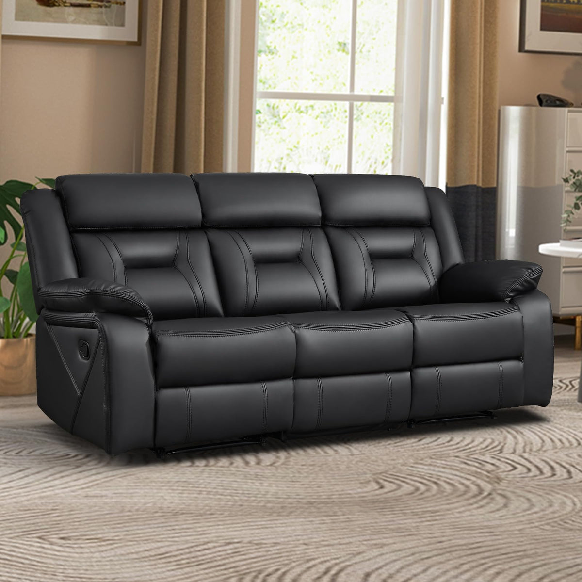 Faux Leather Reclining Living Room Furniture Set