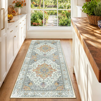 Washable Area Rug with Soft Non-Slip Backing