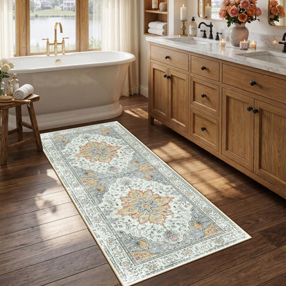 Washable Area Rug with Soft Non-Slip Backing