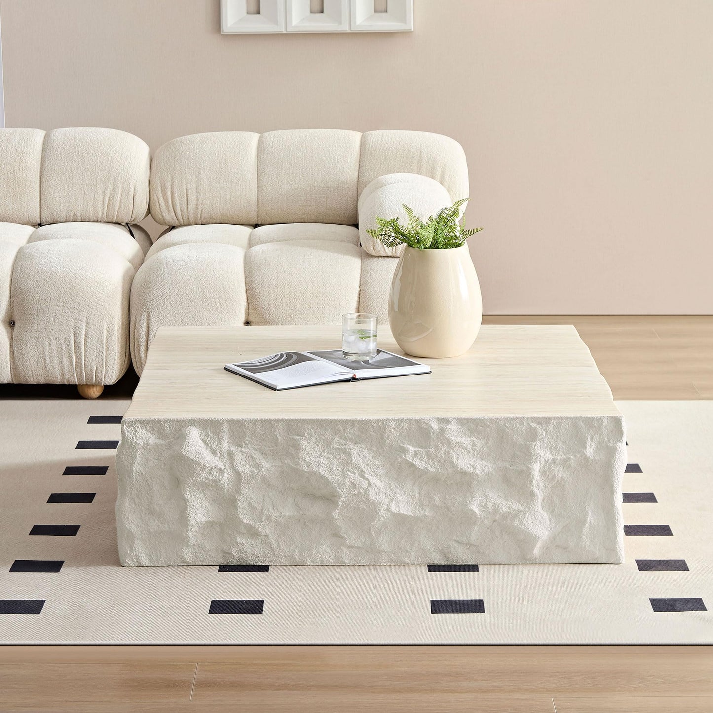 Elliptical Matte Coffee Table with Rounded Edges