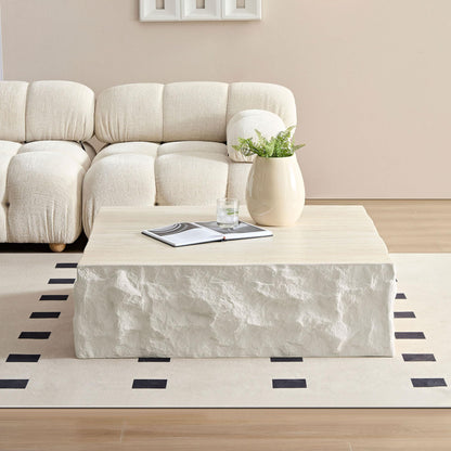 Elliptical Matte Coffee Table with Rounded Edges