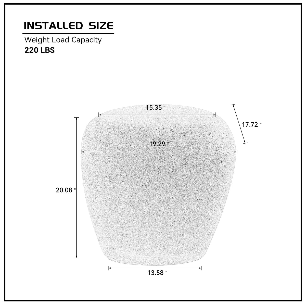 Elliptical Matte Coffee Table with Rounded Edges