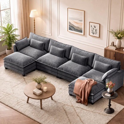 Convertible Futon Sofa Bed with Adjustable Backrest