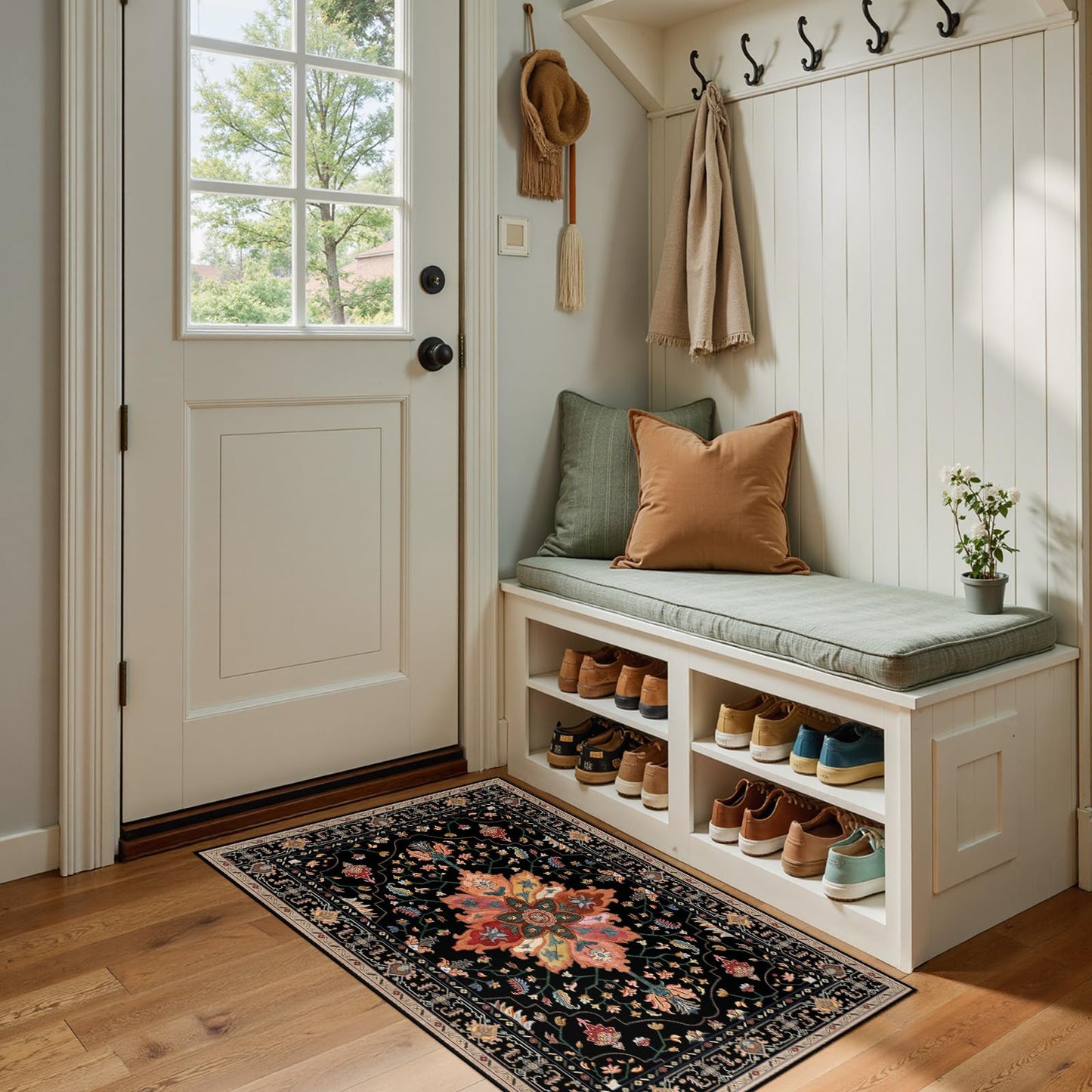 Washable Area Rug with Soft Non-Slip Backing