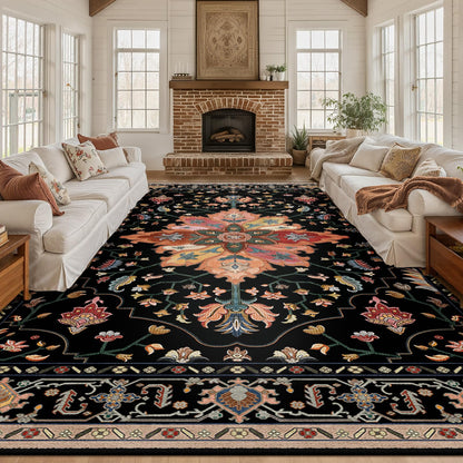 Washable Area Rug with Soft Non-Slip Backing