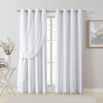 Overlay Grommet Curtains with Layered Draping