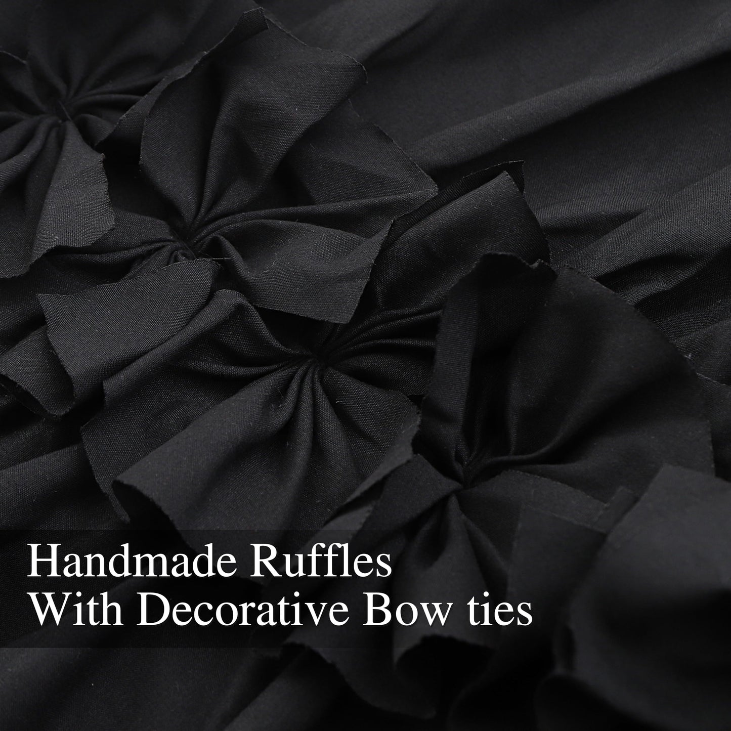 Thermal Blackout Curtains with Handmade Bow Ties