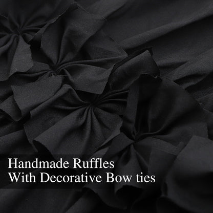 Thermal Blackout Curtains with Handmade Bow Ties