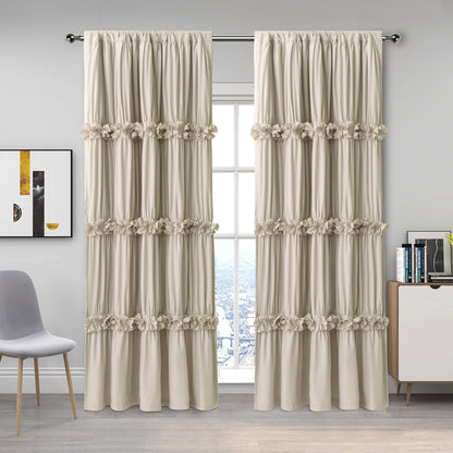 Thermal Blackout Curtains with Handmade Bow Ties