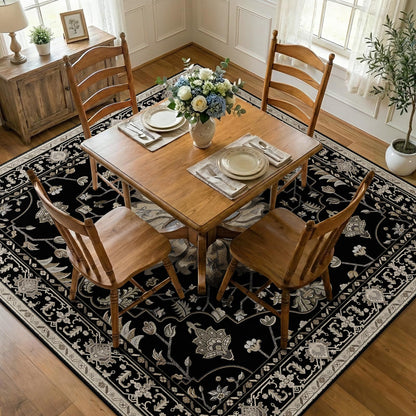 Washable Area Rug with Soft Non-Slip Backing