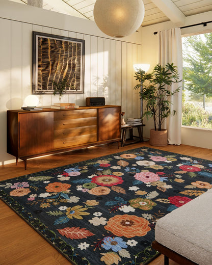 Washable Vintage Runner Rug with Non-Slip Backing