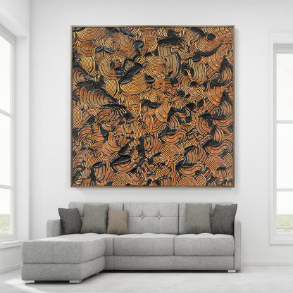 Oversized Blue & White Canvas Wall Art Painting