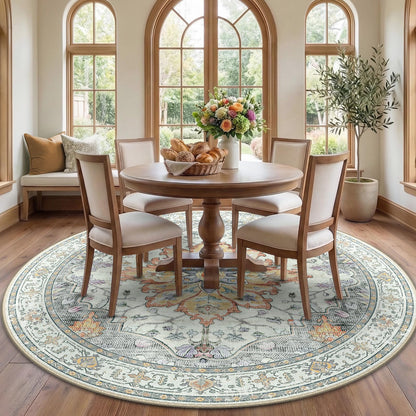 Washable Area Rug with Soft Non-Slip Backing