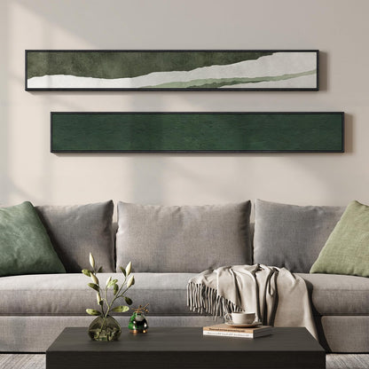 Vertical Abstract Framed Canvas Wall Art Set of 2