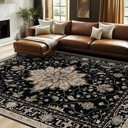 Washable Area Rug with Soft Non-Slip Backing
