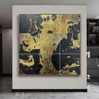 Oversized Blue & White Canvas Wall Art Painting